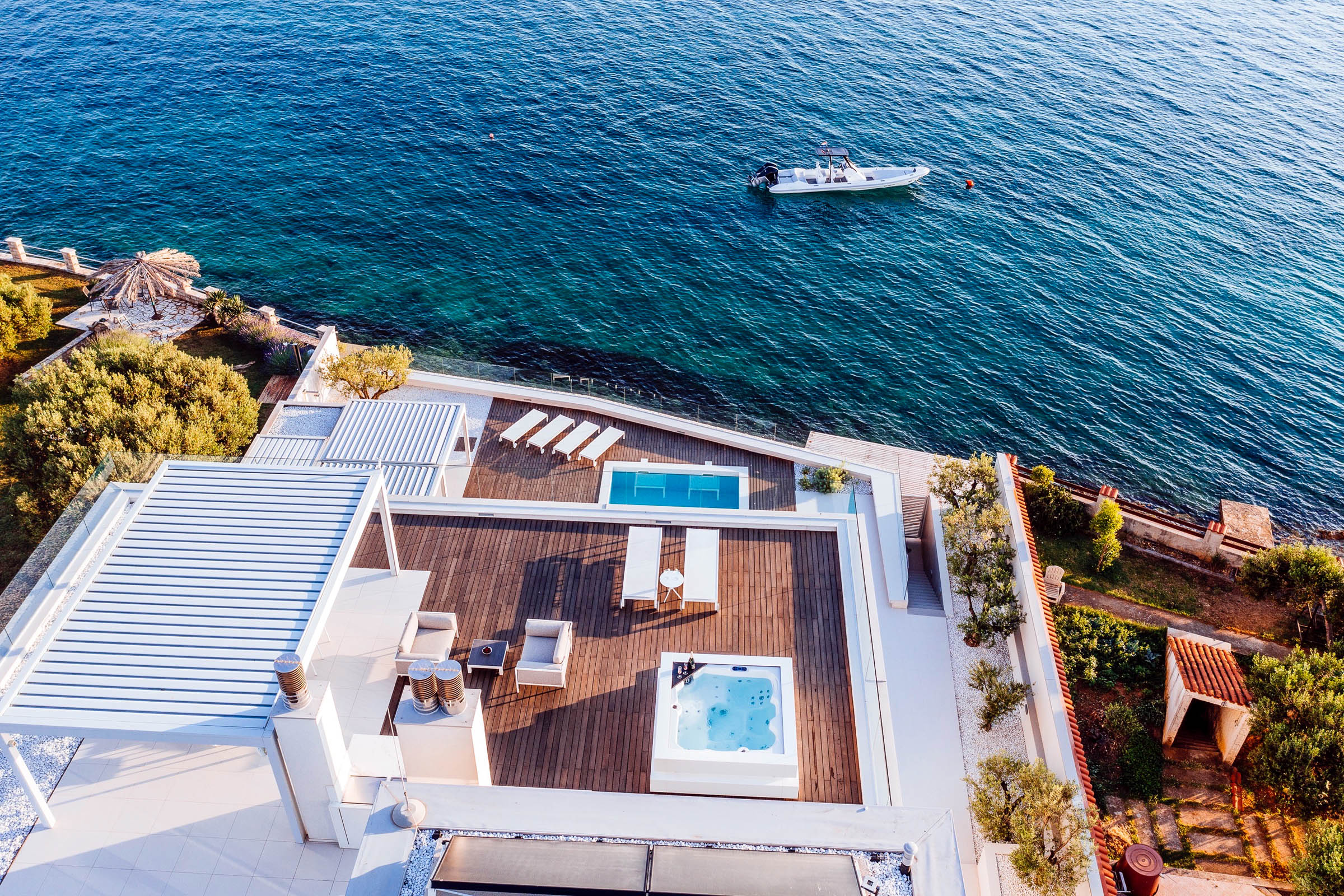 Aerial view of rooftop